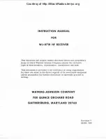 Preview for 4 page of Watkins Johnson WJ-87 18-17 Instruction Manual