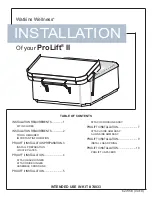 Предварительный просмотр 1 страницы Watkins Wellness ProLift II Installation Manual