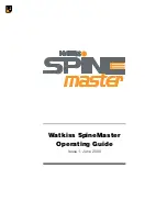 Watkiss spinemaster Operating Manual preview