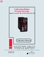 Предварительный просмотр 1 страницы Watlow Controls 981 Series Calibration Manual