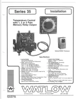 Watlow Electric 35 Series Installation Manual preview