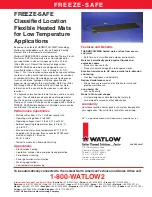 Watlow Electric FREEZE-SAFE Specification Sheet preview