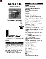 Watlow Electric SERIES146 User Manual preview