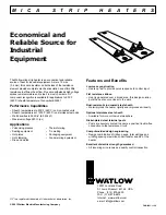 Watlow Mica Strip Heater Specifications preview