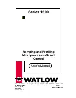 Предварительный просмотр 1 страницы Watlow Ramping and Profiling Microprocessor-Based Control SERIES... User Manual