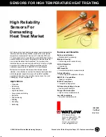 Preview for 1 page of Watlow Sensors For High Temperature Heat Treating Specifications