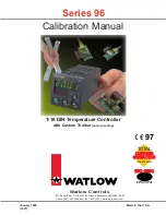 Watlow Series 96 Calibration Manual предпросмотр