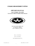 WATSON INDUSTRIES DMS-SGP02 Owner'S Manual предпросмотр