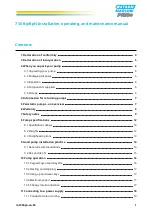 Preview for 1 page of Watson Marlow Pumps 700 Series Installation, Operating And Maintenance Manual