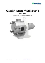 Предварительный просмотр 1 страницы Watson-Marlow MasoSine MR Series Installation & Operation Manual