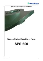 Watson-Marlow MasoSine SPS 600 Manual - Technical Documentation предпросмотр