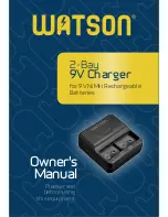 Предварительный просмотр 1 страницы WATSON 2-Bay 9V Owner'S Manual