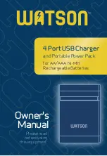 WATSON AA-U4CB Owner'S Manual предпросмотр