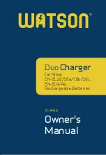 WATSON D-3416 Duo Owner'S Manual preview