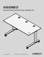 Preview for 1 page of WATSON Essential Desk Stand By Power & Mobility Kit Assembly