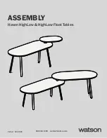 WATSON Haven HighLow Float Tables Assembly Instructions Manual preview