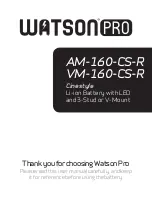 Предварительный просмотр 1 страницы WATSON PRO AM-160-CS-R User Manual