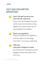 Предварительный просмотр 6 страницы WATSON Reverse voltage converter Owner'S Manual