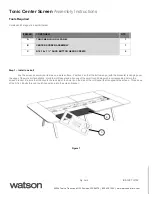 WATSON Tonic Center Screen Assembly Instructions preview