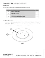 WATSON TONIC Assembly Instructions предпросмотр