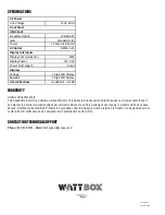 Предварительный просмотр 6 страницы watt box WB-600-FP Owner'S Manual