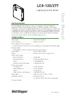 Watt Stopper LC8-120/277 User Manual preview