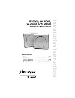 Предварительный просмотр 1 страницы Watt Stopper W-500A Installation Instructions Manual