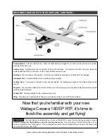 Preview for 5 page of WattAge cessna 180 ep rtf Operating Instructions Manual