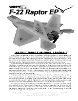 WattAge F-22 Raptor EP Instruction Manual предпросмотр