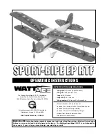 WattAge SPORT-BIPE EP RTF Operating Instructions Manual предпросмотр