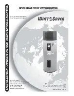 Watter Saver HPWH500AAOC Installation, Operation And Maintanance Manual preview