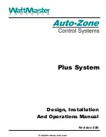 Preview for 1 page of WattMaster Auto-Zone Plus Design, Installation And Operation