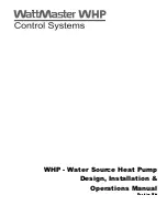 WattMaster Water Source Heat Pump Installation & Operation Manual preview