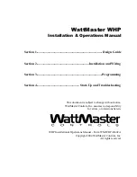 Preview for 3 page of WattMaster Water Source Heat Pump Installation & Operation Manual