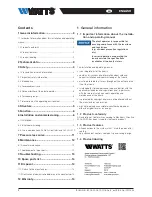 Preview for 2 page of Watts Industries Isomix-HC Installation And Operating Manual