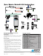 Preview for 1 page of Watts Premier Zero Waste Retrofit Kit Instruction