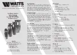 Предварительный просмотр 1 страницы Watts 1717 Installation Instruction