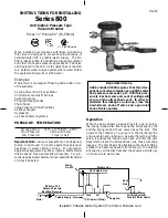 Watts 800 Series Instructions For Installing preview