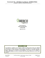 Preview for 2 page of Watts Aerco Benchmark 750 User Manual