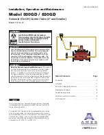 Предварительный просмотр 1 страницы Watts AMES 630GD Installation, Operation And Maintenance Manual