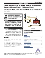 Preview for 1 page of Watts AMES LF960GD-15 Series Installation Manual