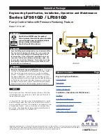 Preview for 1 page of Watts AMES LF981GD Series Manual