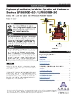 Preview for 1 page of Watts AMES LF985GD-20 Series Manual