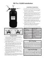 Preview for 1 page of Watts Flow-Pur RV PRO 10000 Installation Manual