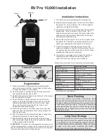 Предварительный просмотр 1 страницы Watts Flow-Pur RV PRO 10000 Installation Manual