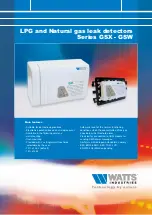 Preview for 1 page of Watts GSX Series Manual