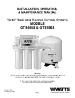 Watts GTS450S Installation, Operation & Maintenance Manual preview