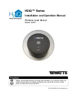 Preview for 1 page of Watts H2iQ Series Installation And Operation Manual