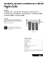 Watts Hydro-Safe Cube Max-CP1 Installation, Operation And Maintenance Manual preview