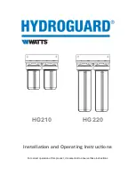 Watts HYDROGUARD HG210 Installation And Operating Instructions Manual preview